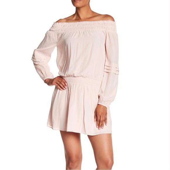 Ramy Brook ‘Dara’ Off-Shoulder Blush Pink Dress - Picture 1 of 11